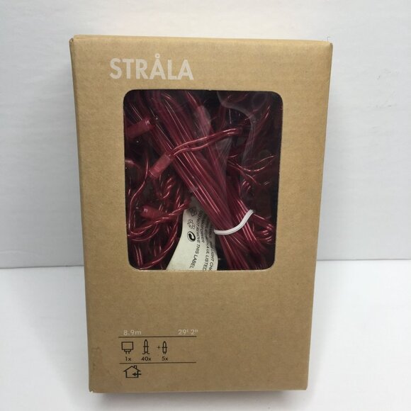 IKEA Strala String of 40 Red Christmas Lights 29" 8.9m - Picture 4 of 8